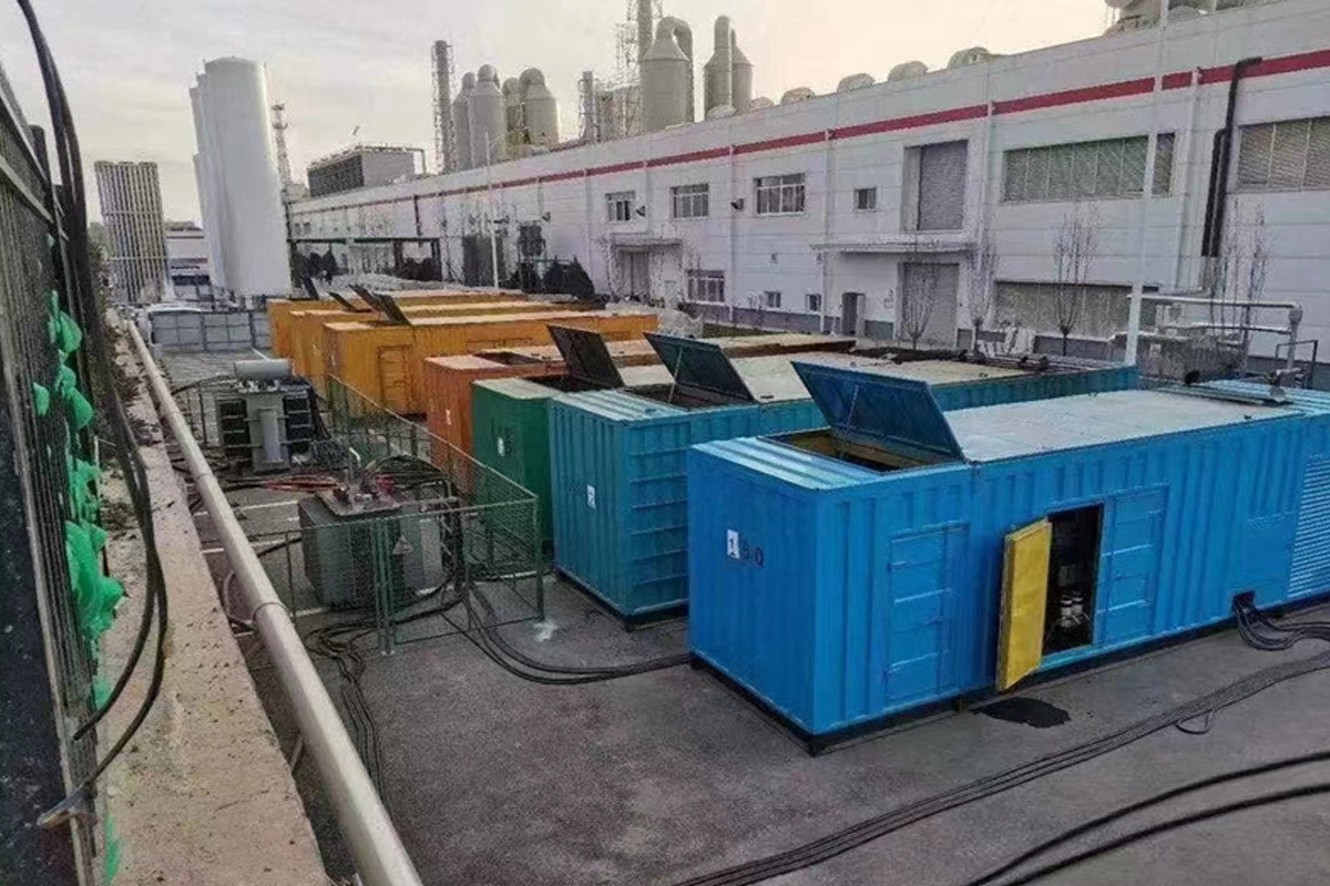 武陟发电机租赁施工现场